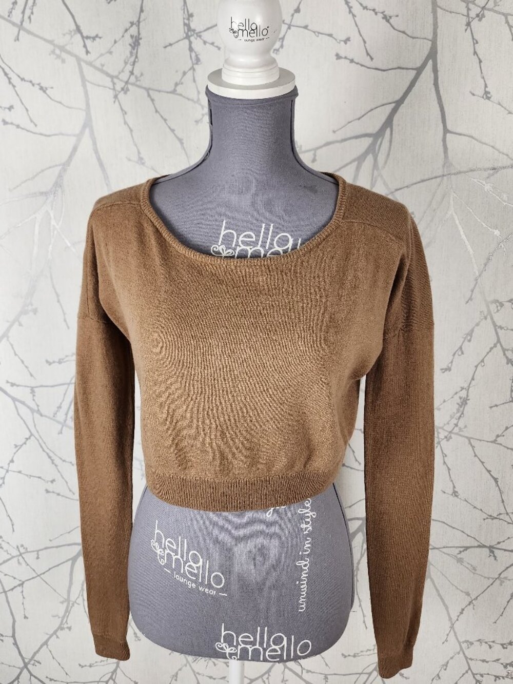 Paolo Pecora Camel Wool Cashmere Knit Cropped Sweater